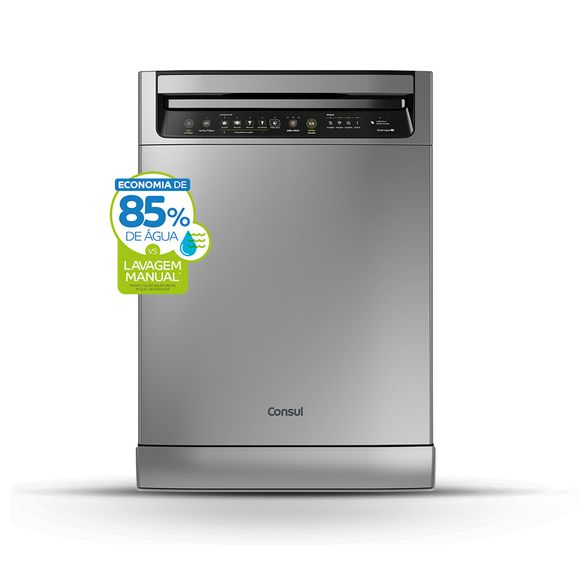 Lava Louças 12 Serviços Consul Cinza com ciclo econômico Menor preço em Lava Louças 12 Serviços Consul Cinza com ciclo econômico
