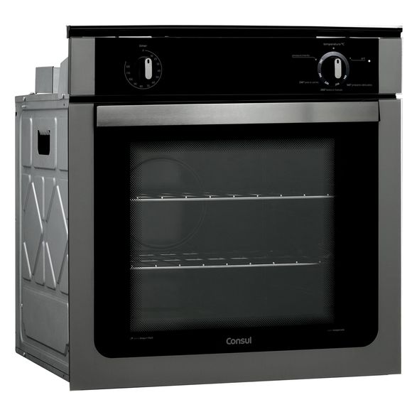 Forno De Embutir A Gás Consul 78 Litros Prata Com Grill E Timer Sonoro - Coa84br 220V