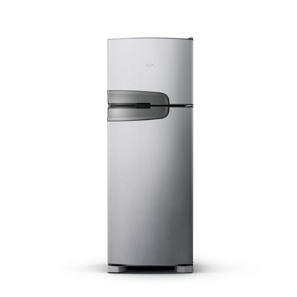 Geladeira Consul Frost Free Duplex 340 Litros Com Prateleiras Altura Flex Cor Inox - Crm39ak 220V