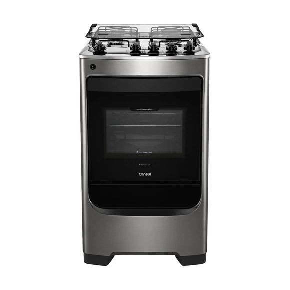 Fogão Consul 4 Bocas Inox com Acendimento Automático - CFO4NAR BIVOLT