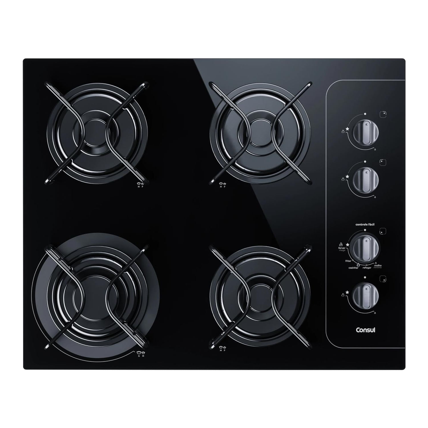 Cooktop 4 Bocas Consul com Controle Fácil e Acendimento Automático - CD060AE