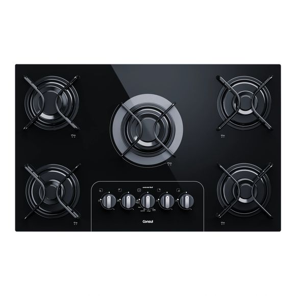Cooktop 5 Bocas Consul com Controle Fácil e Acendimento Automático - CD075AE BIVOLT Cooktop 5 Bocas Consul com Controle Fácil e Acendimento Automático - CD075AE BIVOLT