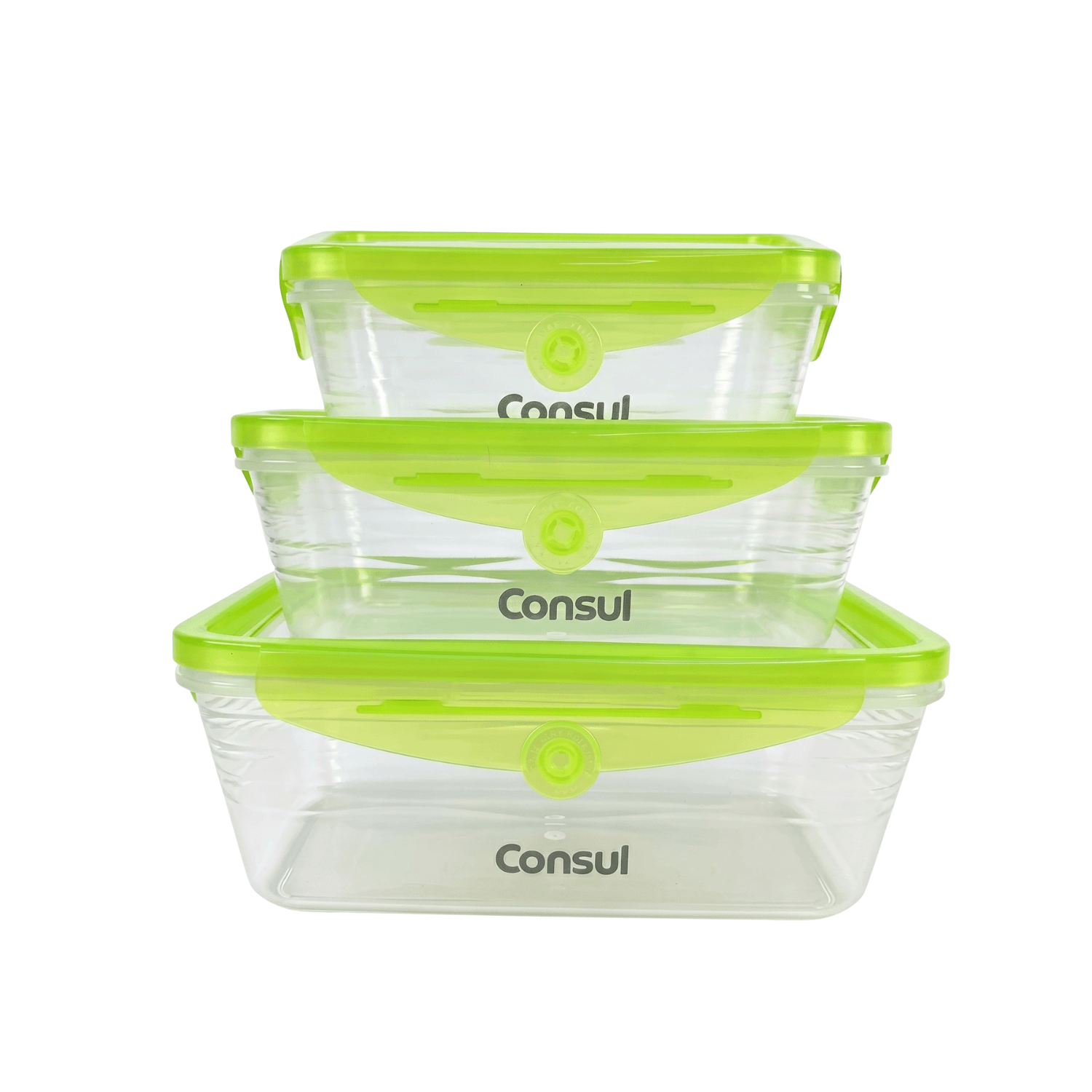 Conjunto de Potes com Tampa Flexível Consul (3 Peças) - 600000014